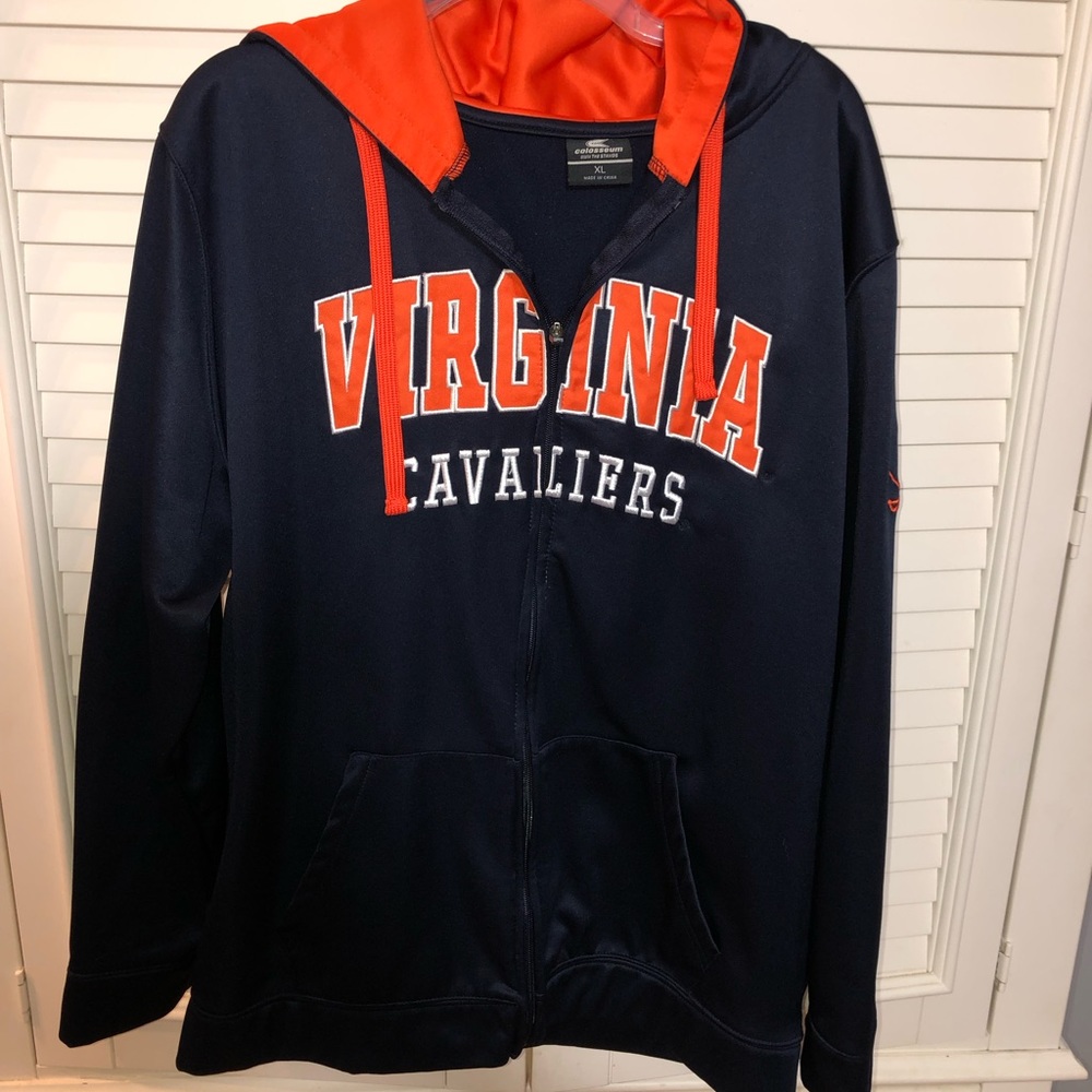 Virginia Cavaliers Zip Ip Pocketed Hoodie Mens XL